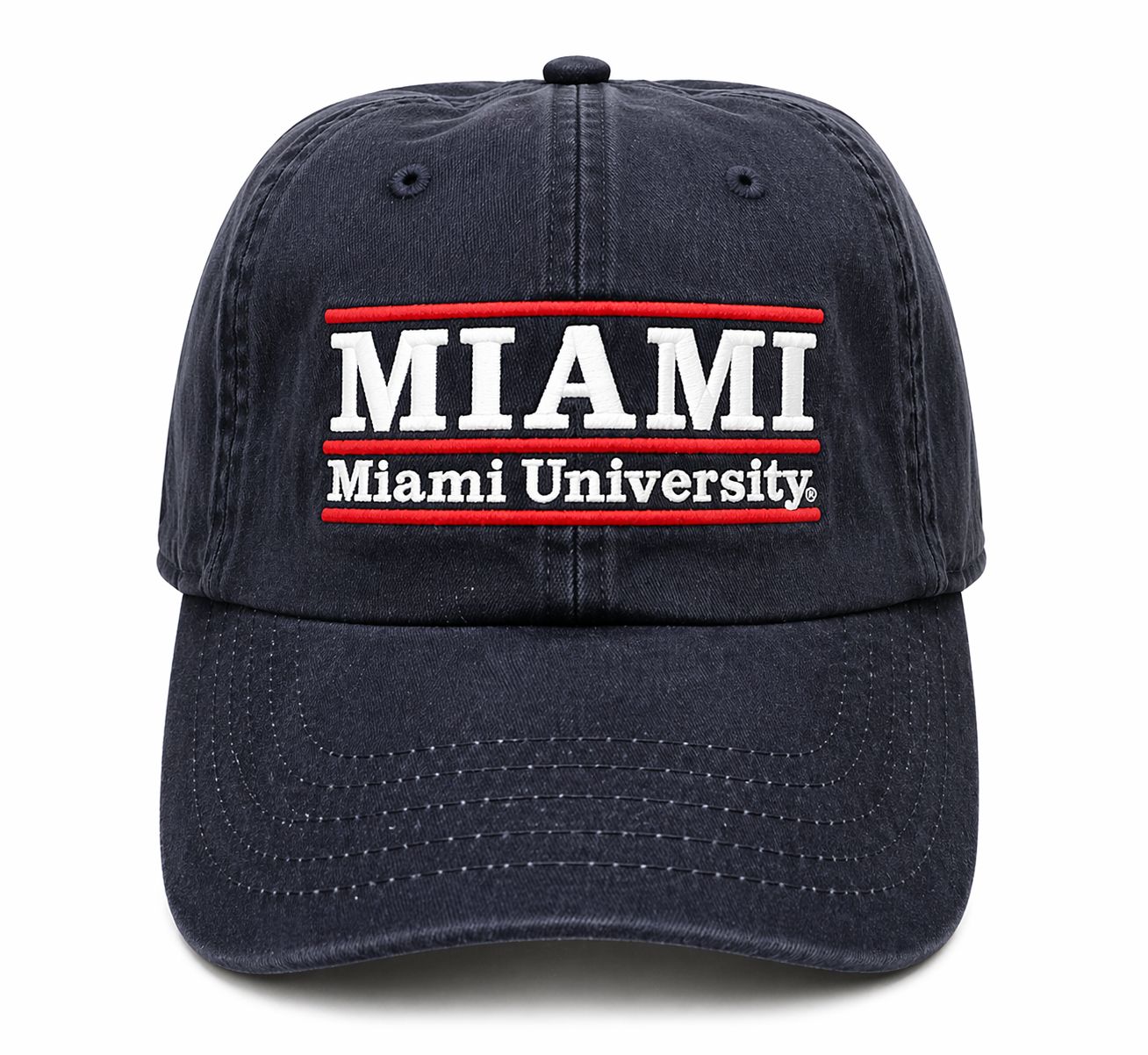 Legacy Miami University RedHawks Bar Design Unstructured Adjustable Hat, Color: NAVY