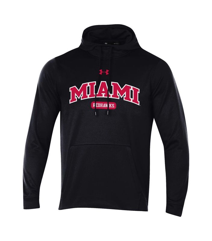 Under Armour Tech Miami RedHawks Black Hooded Sweatshirt