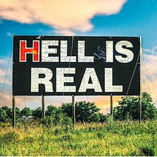 Columbus Coasters Photo Coasters, Color: HELL IS REAL