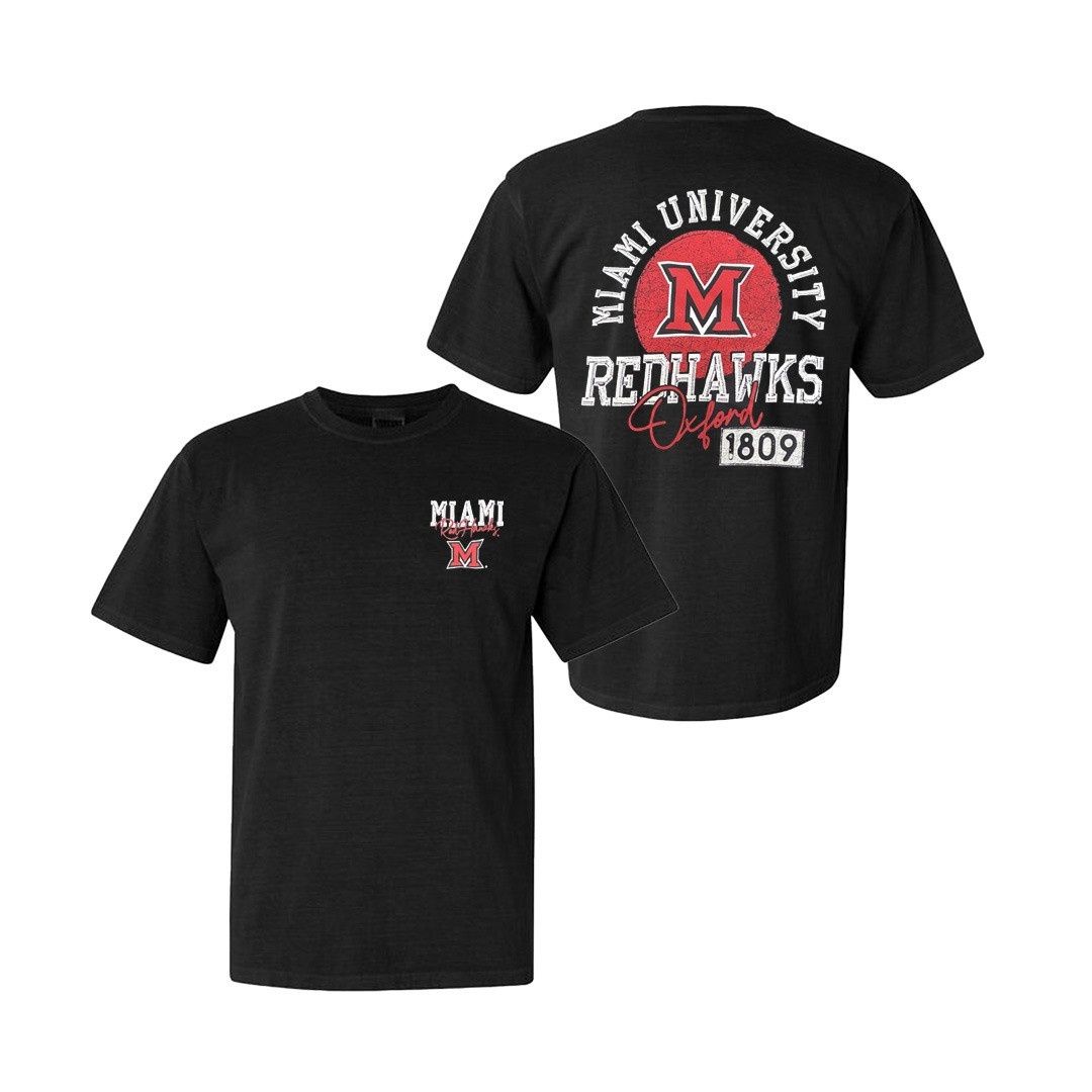 Miami RedHawks Faded Stamp T-shirt, Size: 2XL