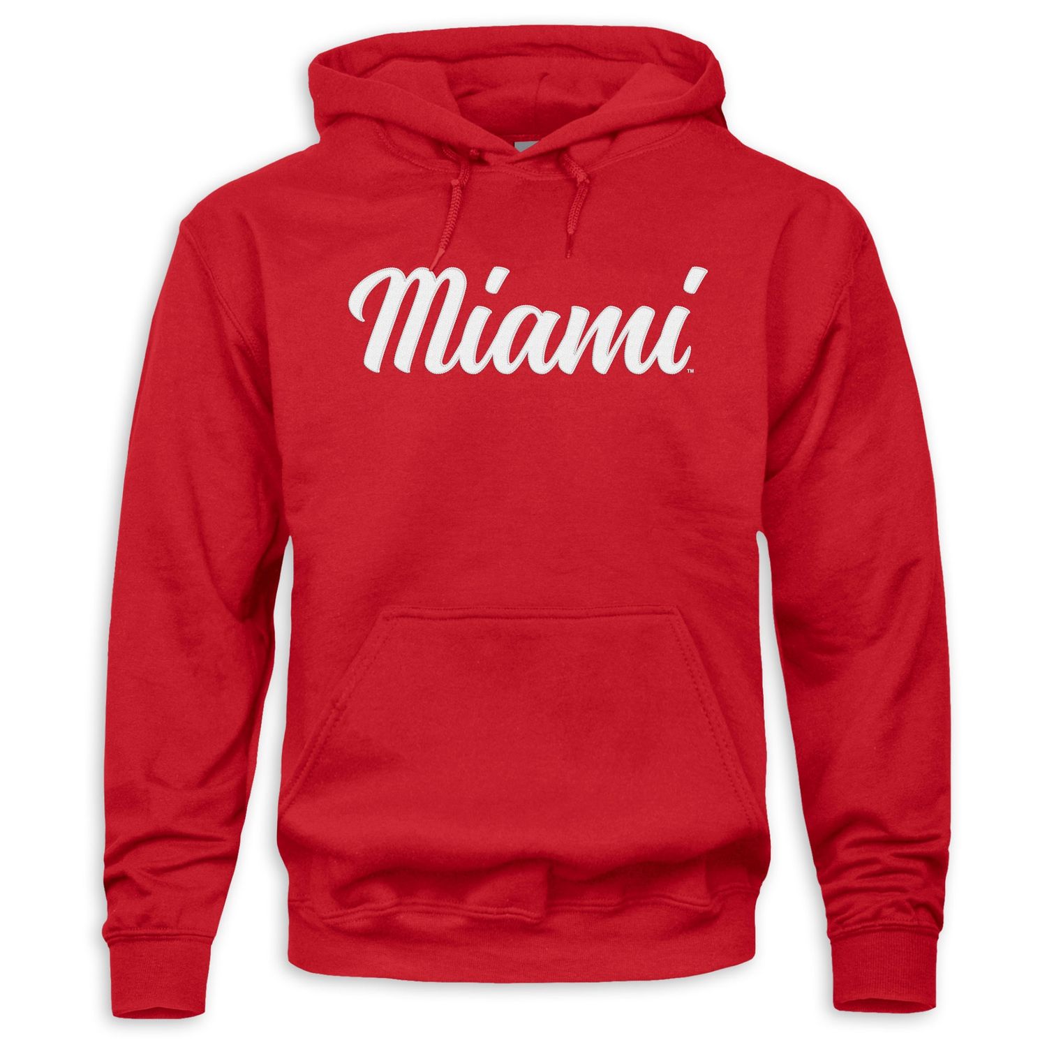 Hood with Tackle Twill Script Miami, Color: RED, Size: 2XL
