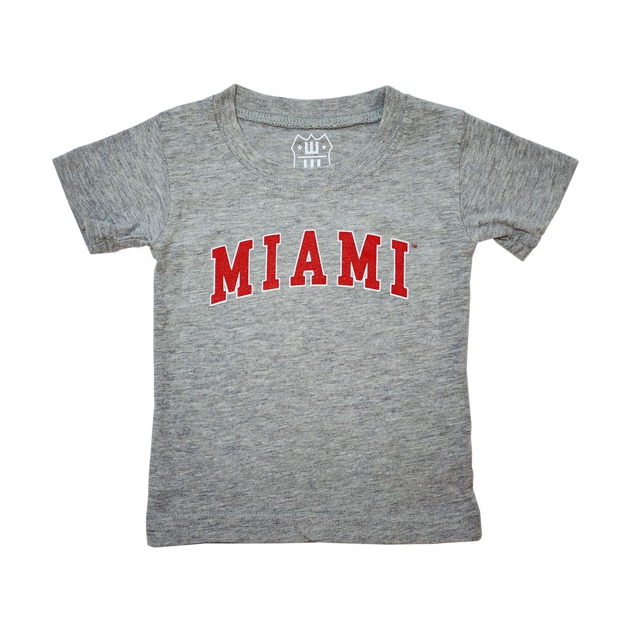 Wes and Willy Miami Toddler Short Sleeve Tee, Color: GRAY, Size: 2T