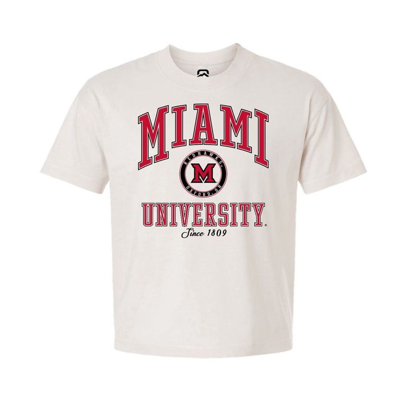 Women's Miami RedHawks Miami over Circle M T-shirt