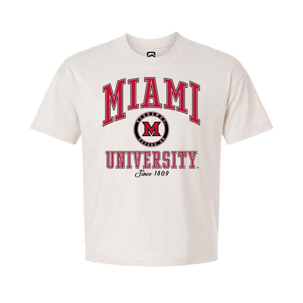 Women's Miami RedHawks Miami over Circle M T-shirt, Size: S