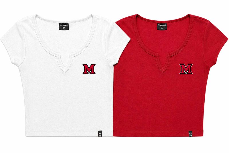 Hype &amp; Vice Miami Womens Notched Crop