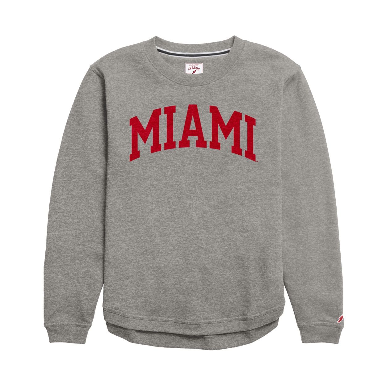 League Miami Women's Fleece Crew, Color: GRAY, Size: S