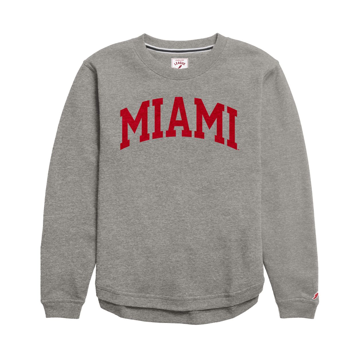 League Miami Women's Fleece Crew, Color: GRAY, Size: S