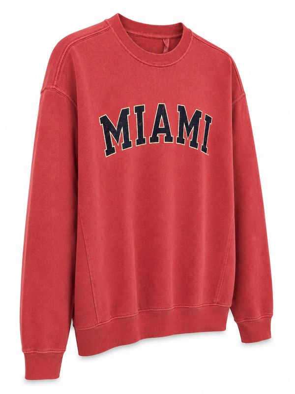 Blue 84 Miami University Nantucket Red Crewneck Sweatshirt