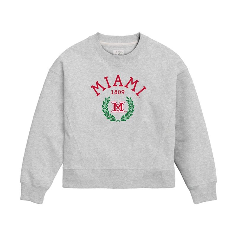 League Miami 1809 Block M Ivy Women's Boxy Crew