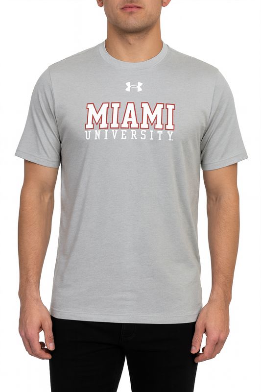 GRAY Tech Stretch Miami University Short Sleeve Tee