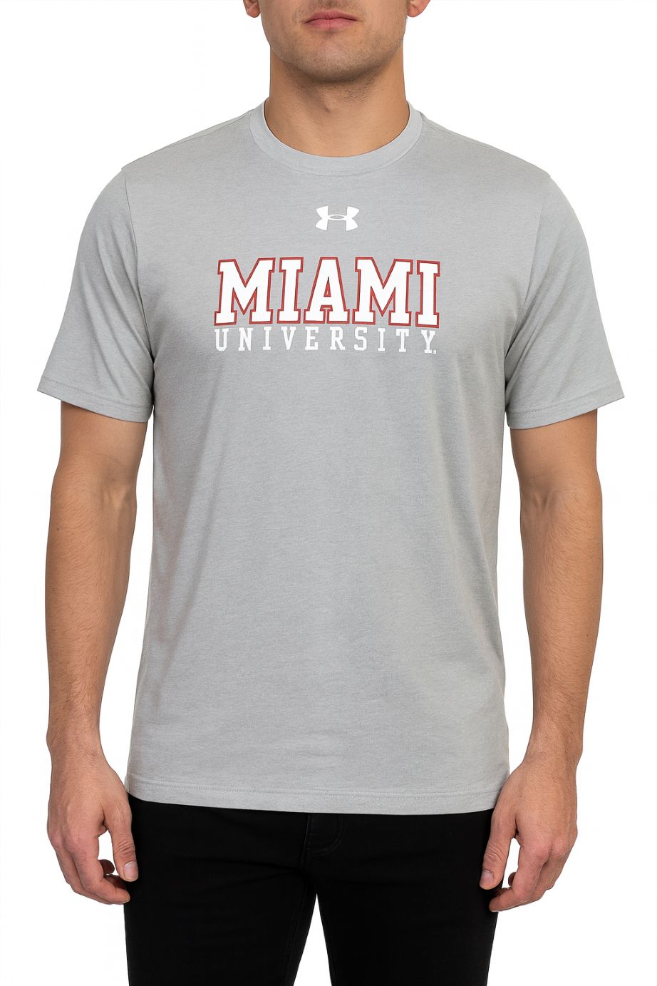 GRAY Tech Stretch Miami University Short Sleeve Tee, Size: S