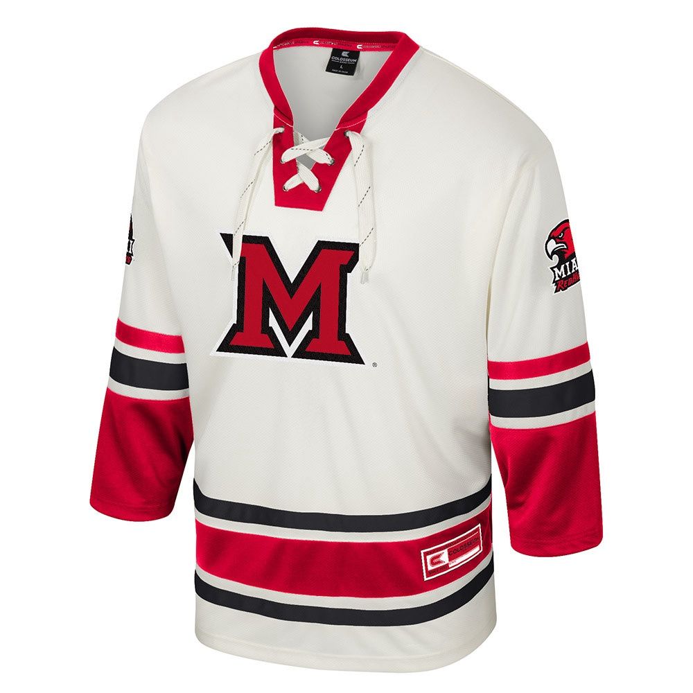 Miami University Cream Hockey Jersey, Size: 2XL