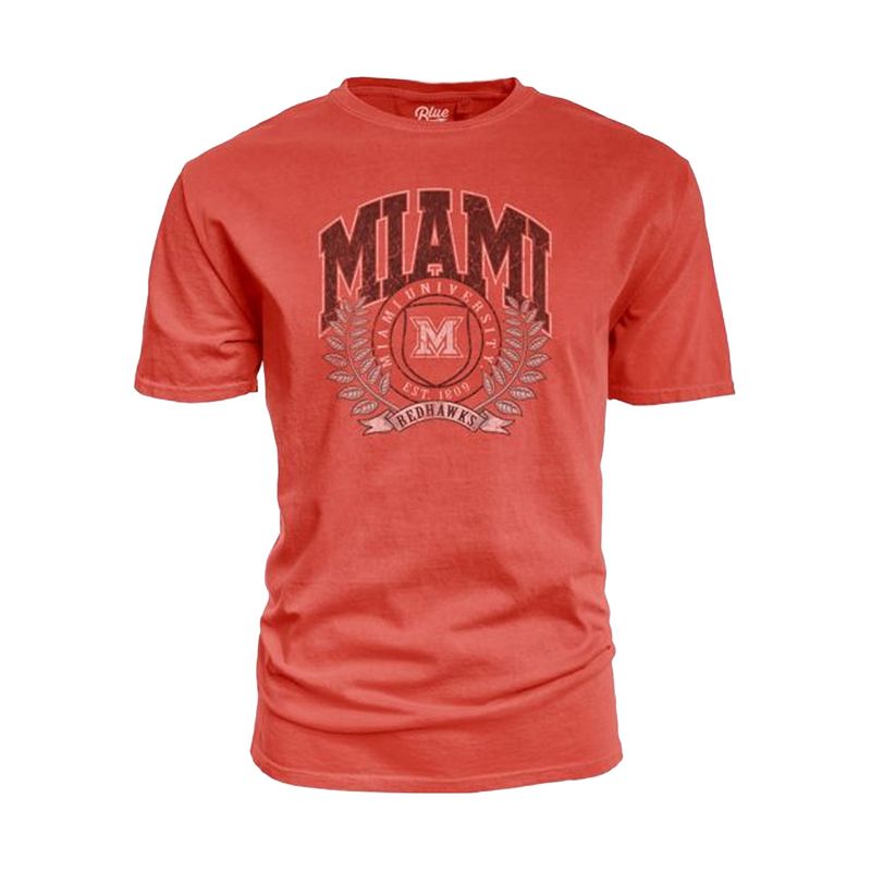 Miami RedHawks Blue 84 Miami Arched Laurel T-shirt