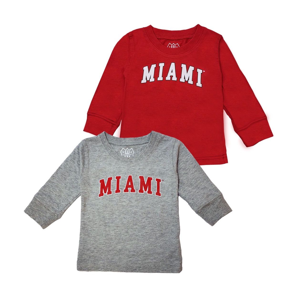 Wes and Willy Miami Infant Long Sleeve Tee, Color: GRAY, Size: 6M