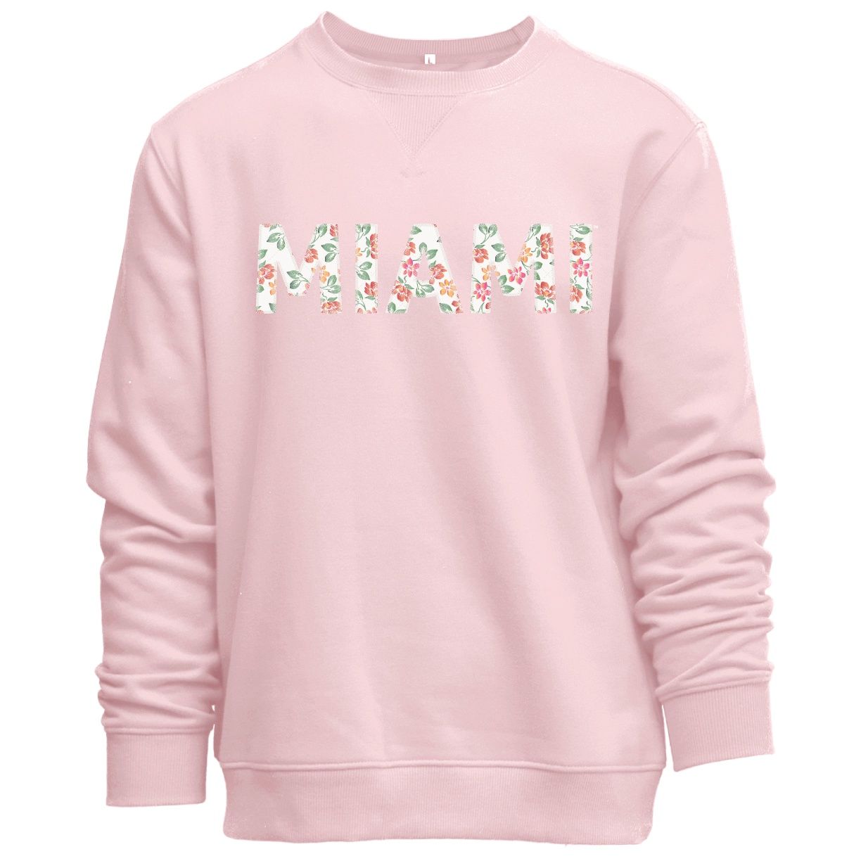 W-Pink crew TT Miami flowers