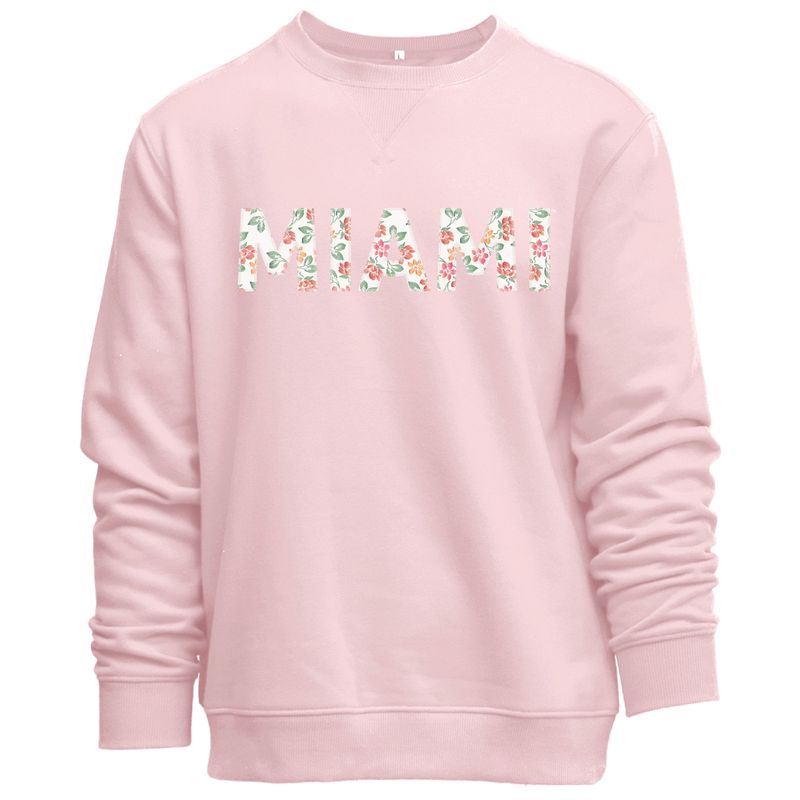 W-Pink crew TT Miami flowers