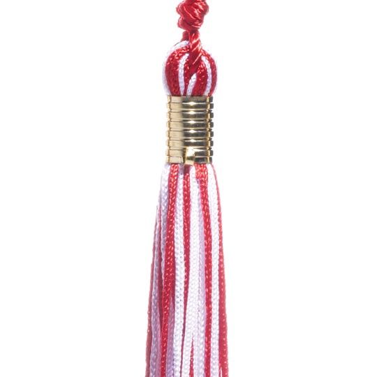 Graduation Tassel &amp; Date Charm, Color: RED/WHITE