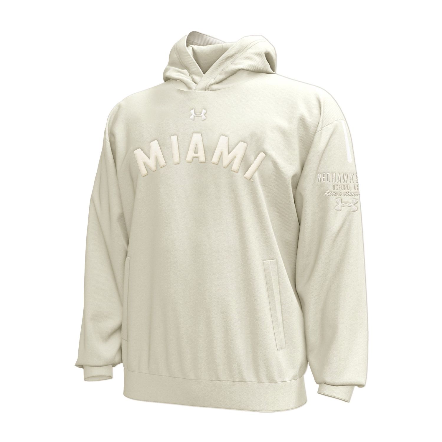 Miami RedHawks Under Armour Tonal Arched Double Knit Hood, Size: 2XL
