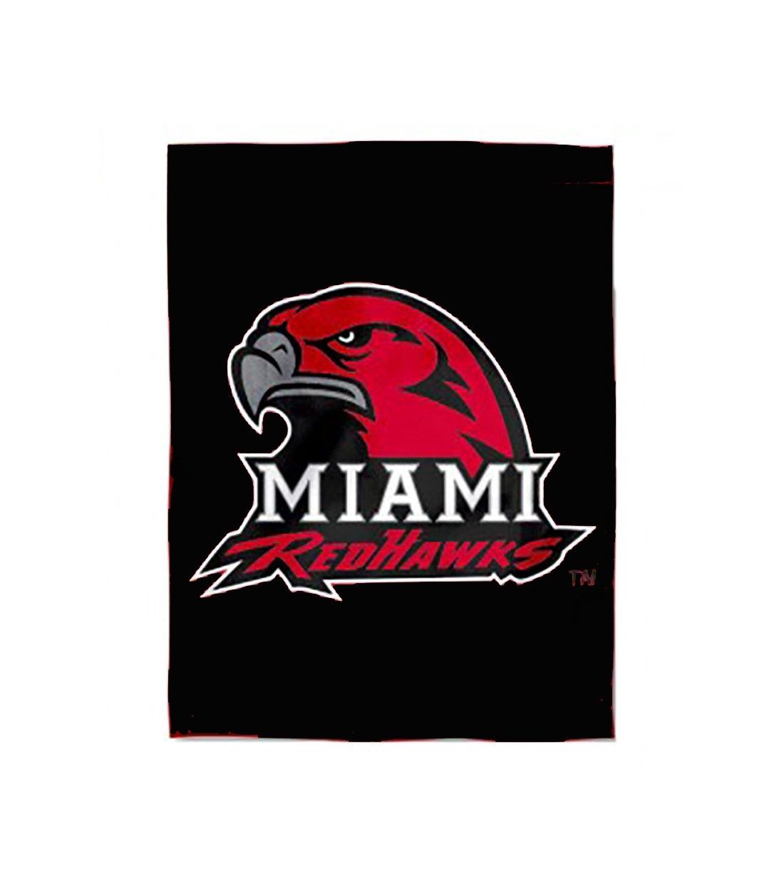 Miami University 40x28 HawkHead Banner, Color: BLACK