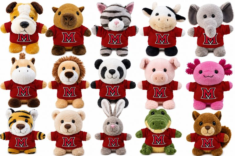 Miami Stubbie Animals with Red T-Shirt