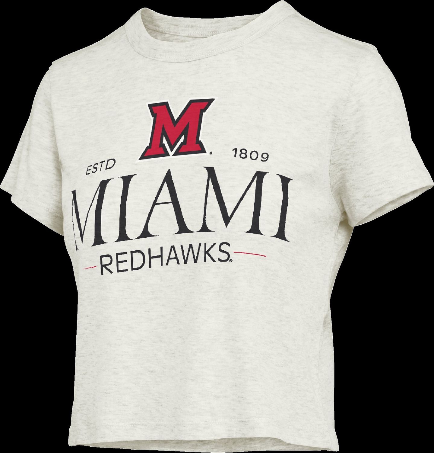 Women's Miami University RedHawks "Silverton Crop" Sweatshirt - Oatmeal, Size: 2XL