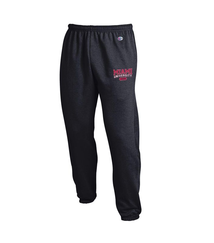 Champion Miami University 1809 Black Banded Sweatpants