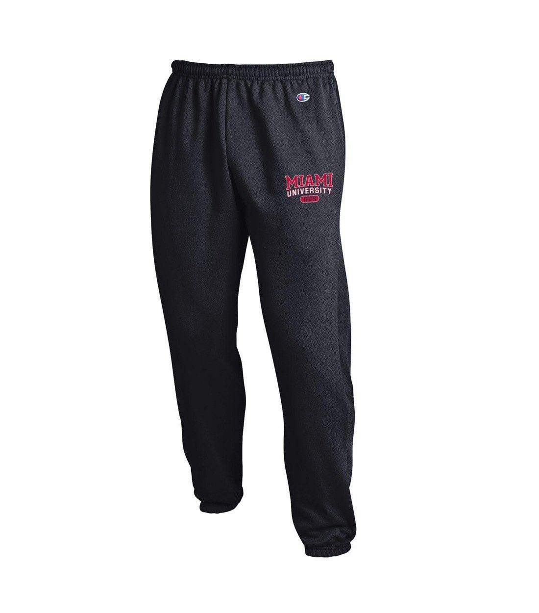 Champion Miami University 1809 Black Banded Sweatpants, Size: 2XL