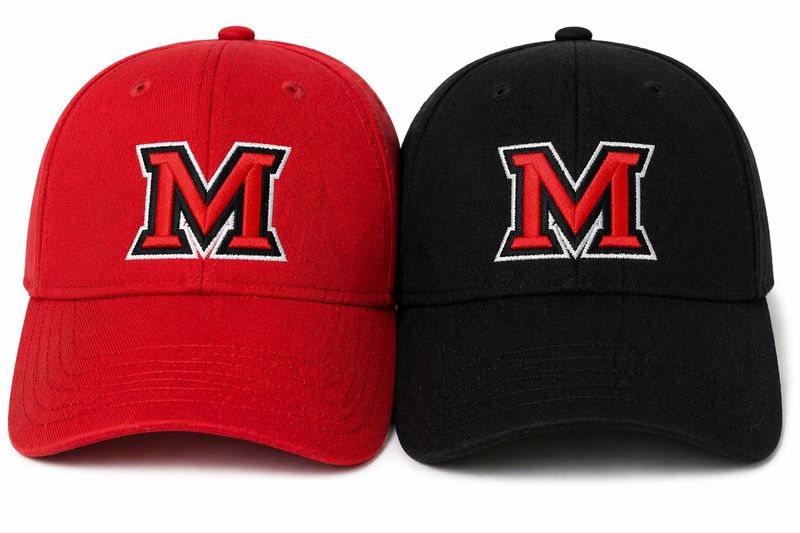 Legacy Miami University RedHawks 717 Serge Script M Adjustable Hat – Red &amp; Black
