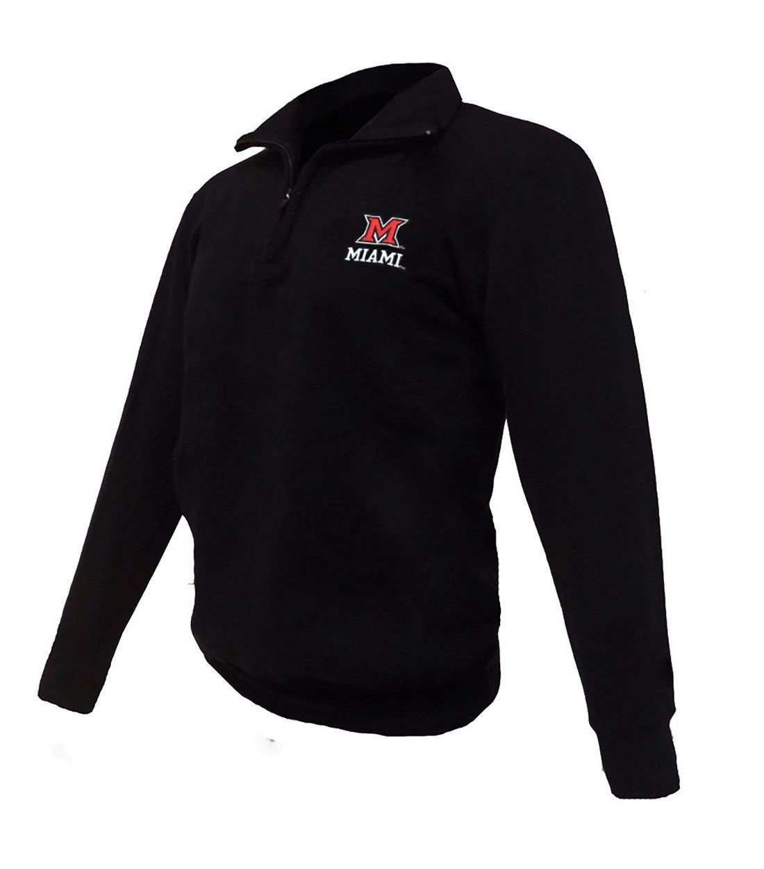 Champion Black Miami University 1/4 Zip Fleece, Size: 2XL