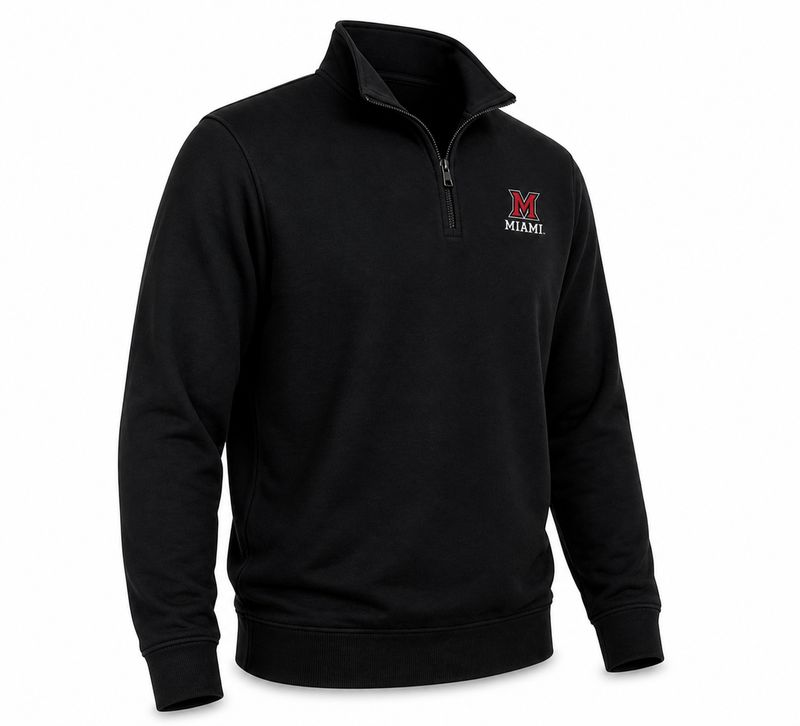 Champion Miami University RedHawks Black 1/4 Zip Fleece