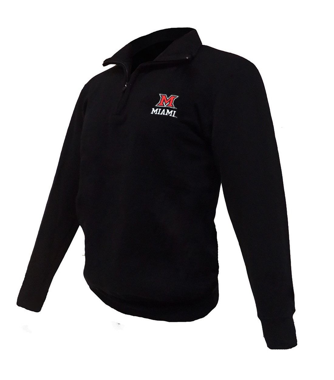 Champion Miami University RedHawks Black 1/4 Zip Fleece, Size: XS
