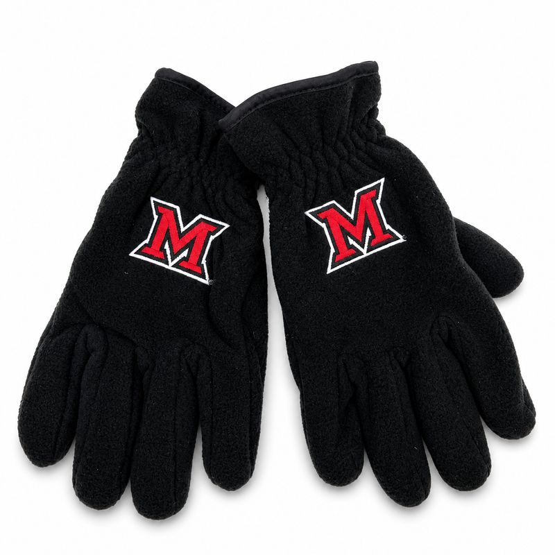 LogoFit Miami University RedHawks Block M Thinsulate Winter Gloves – Black