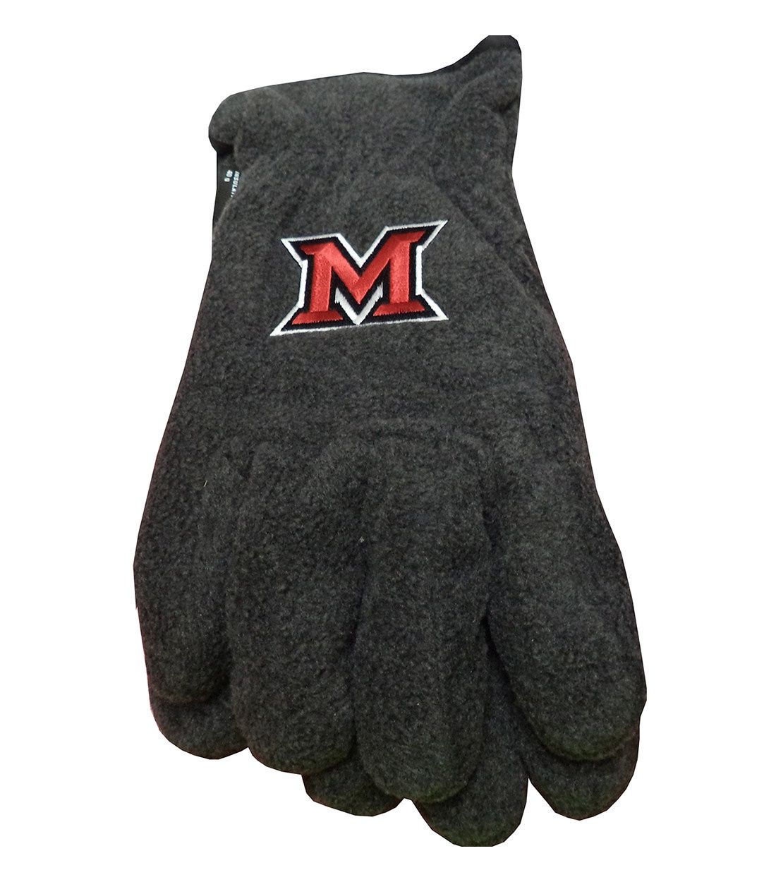 LogoFit Miami University RedHawks Block M Thinsulate Winter Gloves – Black, Size: M