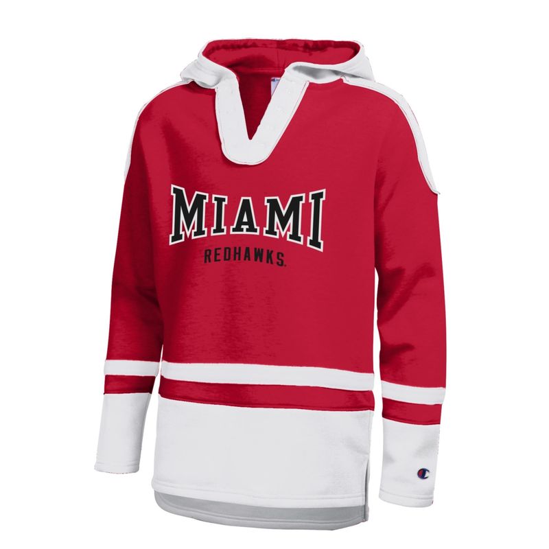 Champion Youth SMU Miami University RedHawks Hockey Hoodie