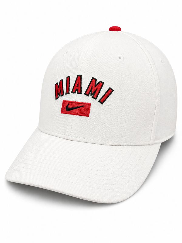 Nike Miami University RedHawks White Rise Swoosh Flex Hat with Block M