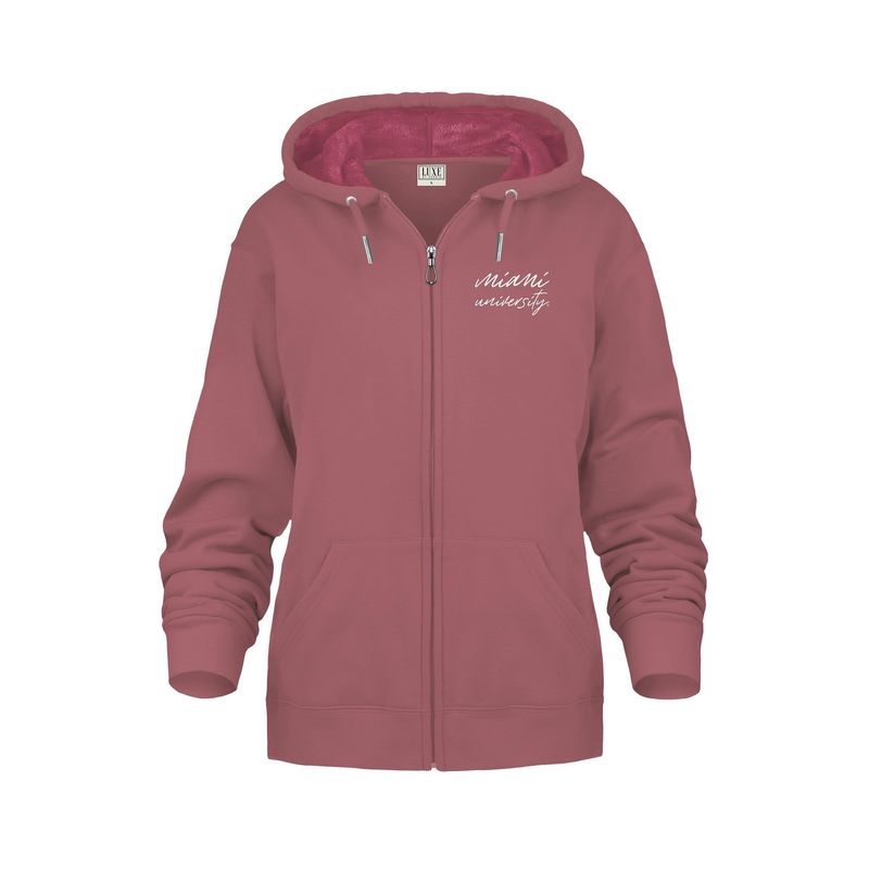 Women's Miami RedHawks New Agenda Luxe Fleece Full-Zip