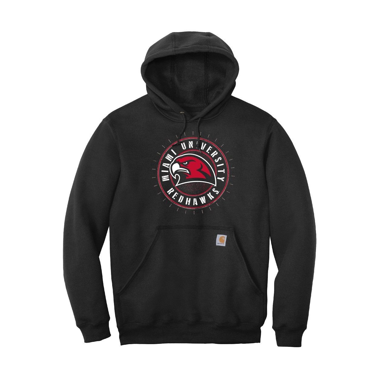Carhartt Miami RedHawks Black Hoodie, Size: 2XL