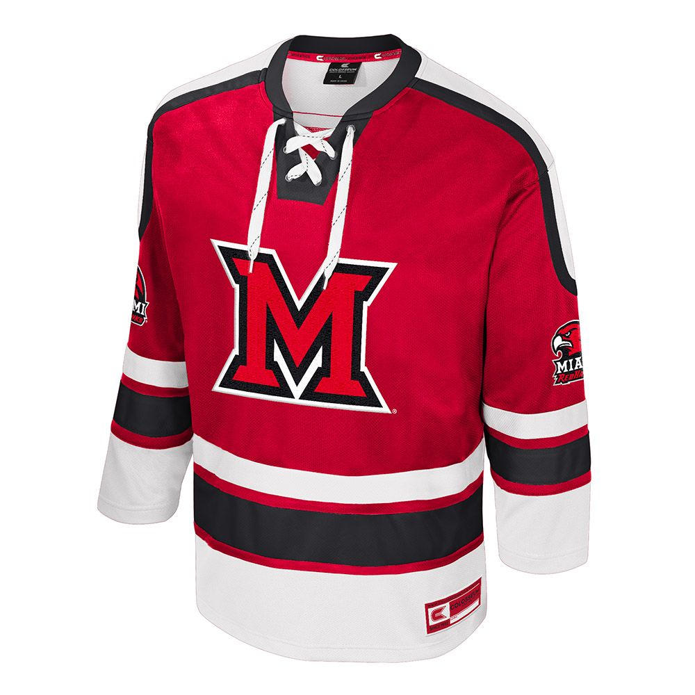 Miami University RedHawks Red Hockey Jersey