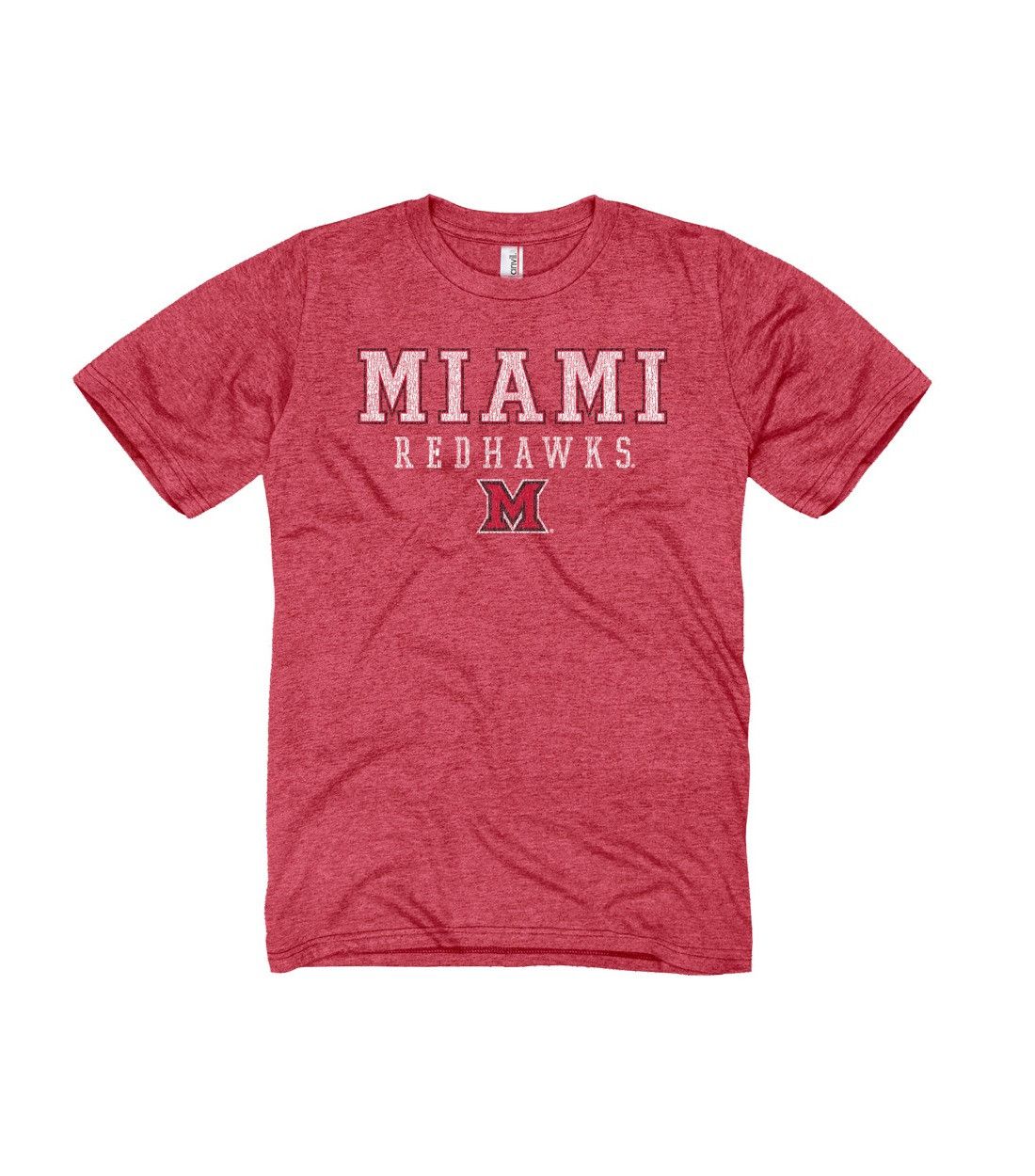 Miami RedHawks Soft Red Short Sleeve Tee, Size: S