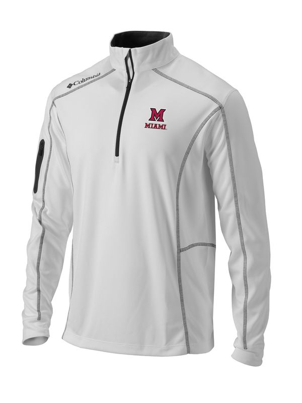 Columbia Miami University White Shotgun Quarter Zip