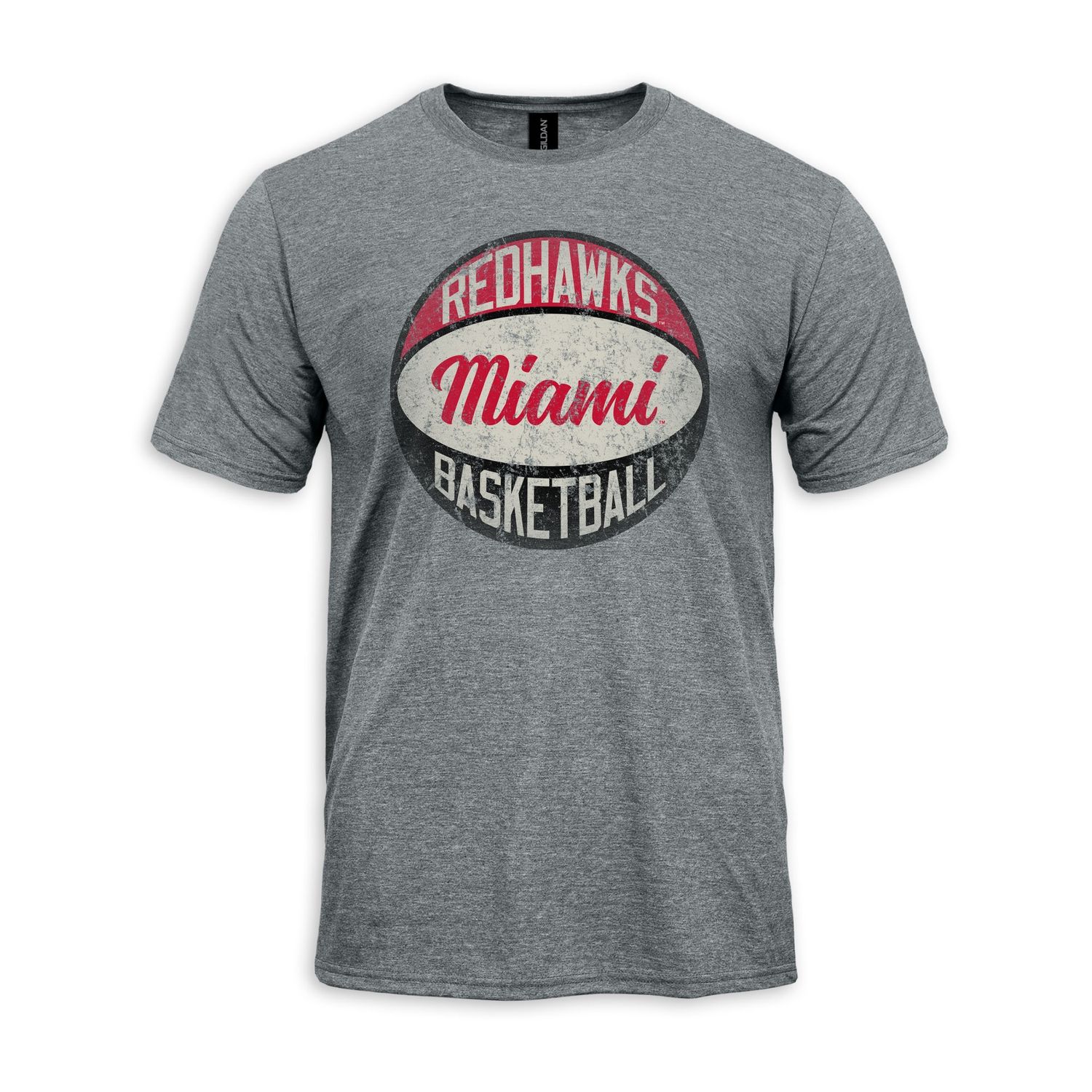 Grey SST with Vintage Miami Basketball, Size: S