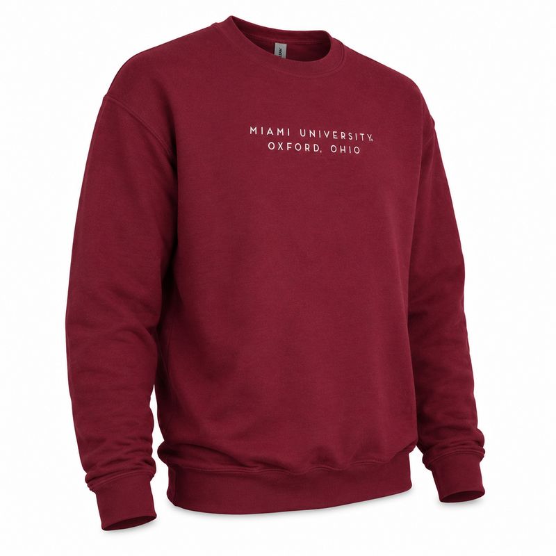 New Agenda Miami University Cardinal Crewneck Sweatshirt