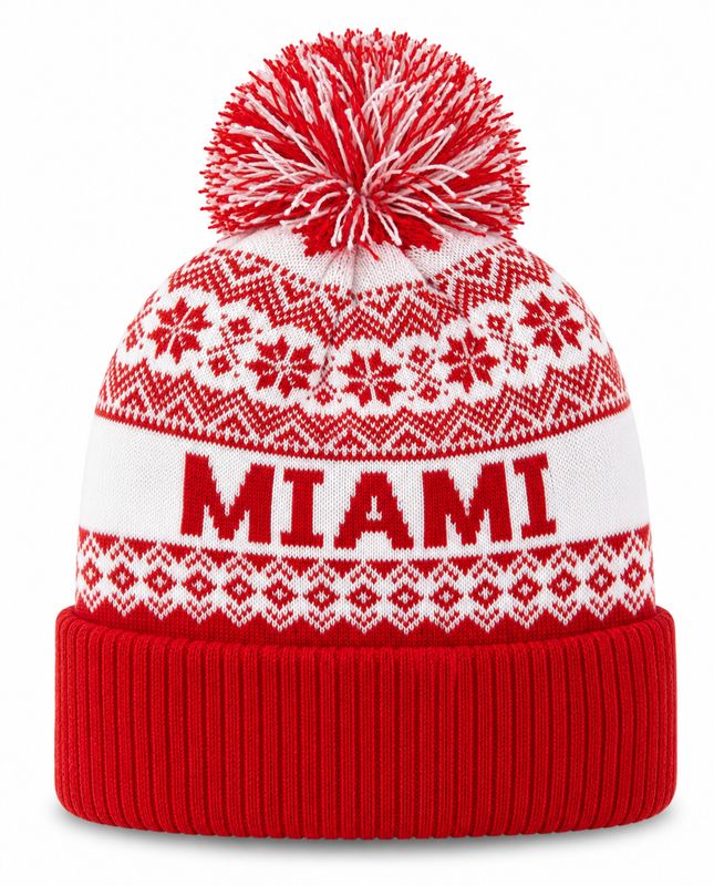 Legacy Miami University RedHawks North Pole Pom Hat