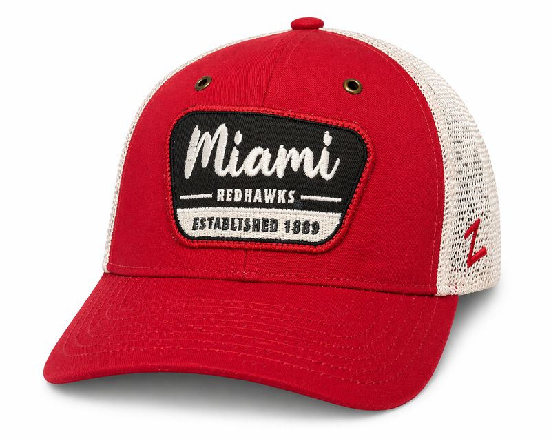 Zephyr Miami University RedHawks State Park Red Trucker Adjustable Hat