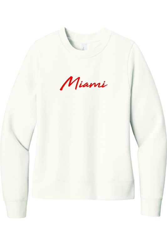 W-Ivory Crew Red Silicone Script Miami