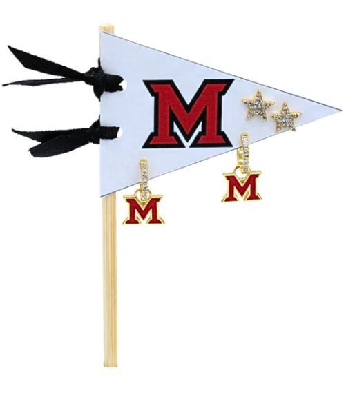 Pennant Double Earring Set