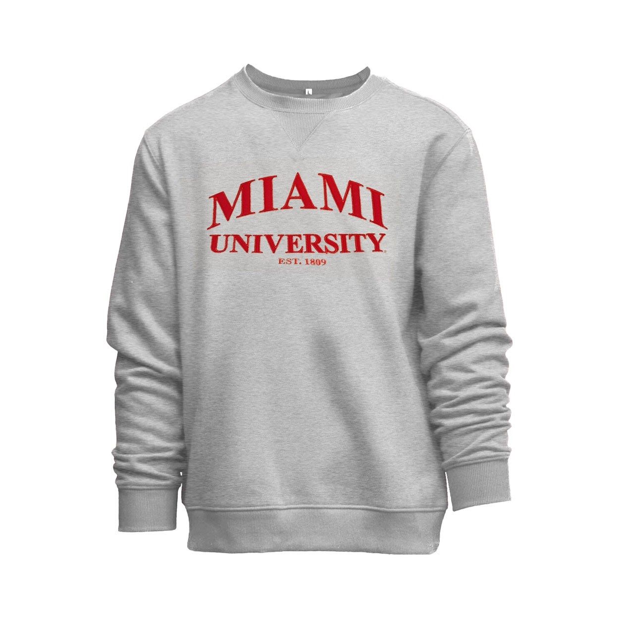 Camp David Miami University Tackle Twill Crew, Color: GRAY, Size: 2XL