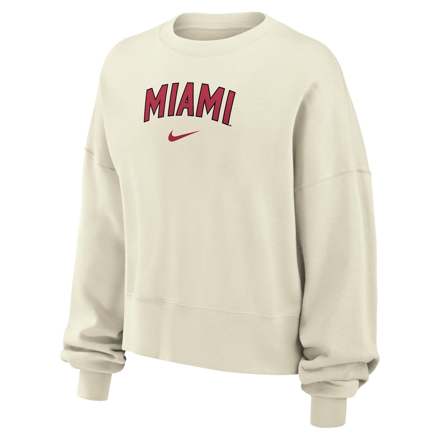 PHOENIX CREW IN IVORY MIAMI OVER SWOOSH, Size: XS