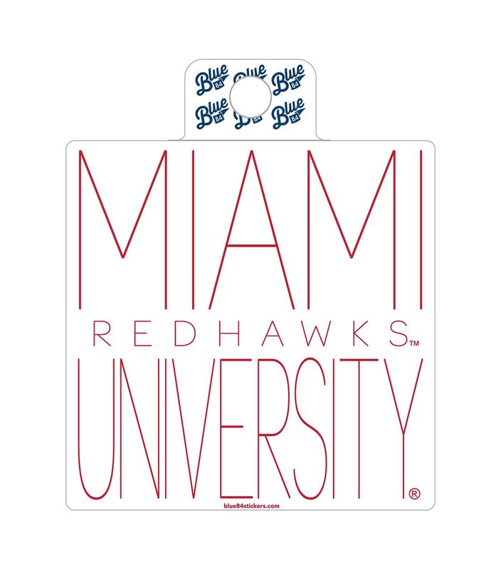 Miami University Skinny Font Sticker