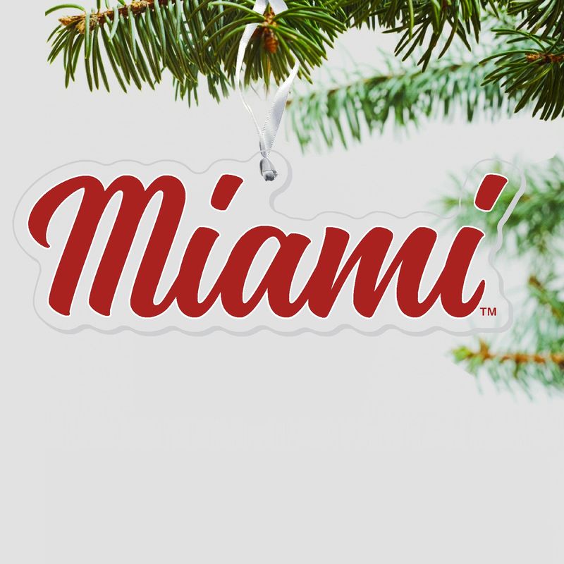 Miami Script Acrylic Ornament